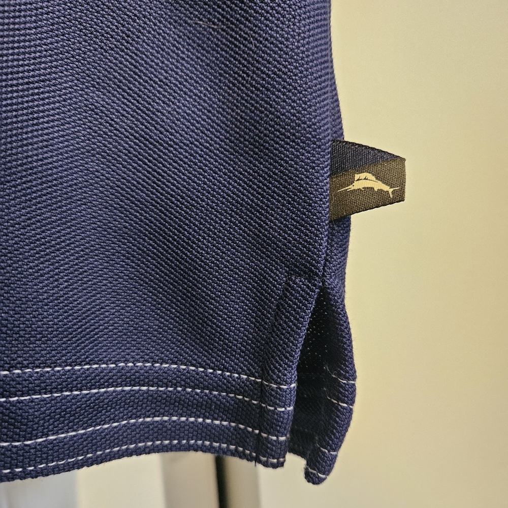 TOMMY BAHAMA Emfielder Island Zone Polo Navy Blue MEDIUM Short Sleeve - Picture 9 of 12